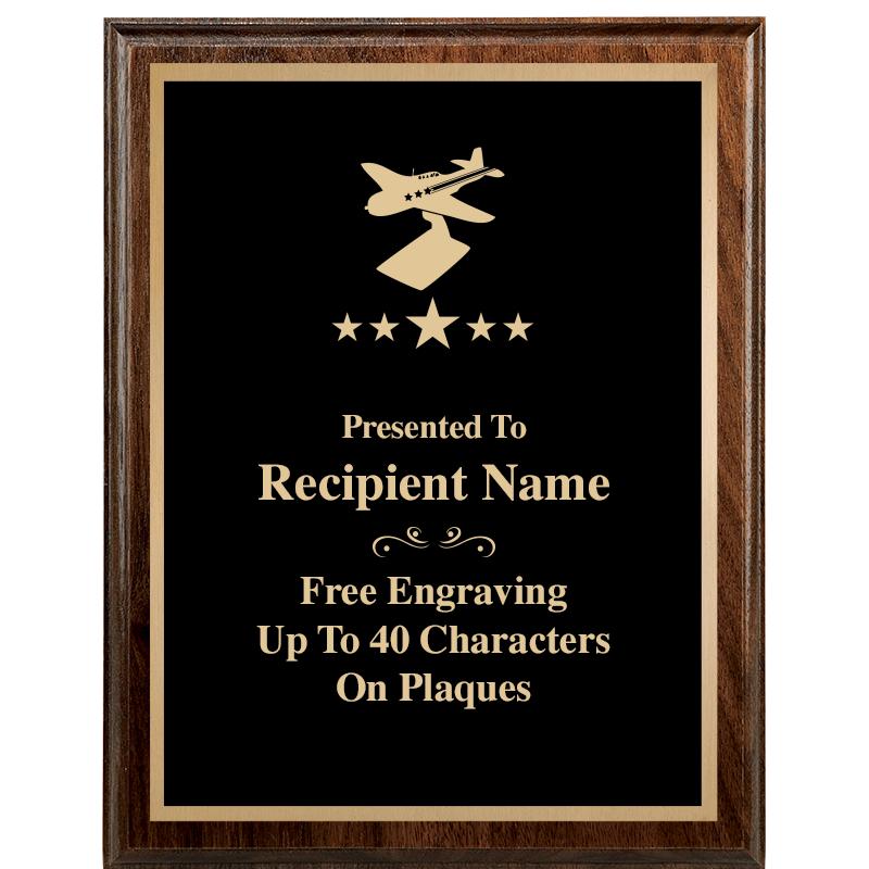 7"X9" WALNUT WOOD PLAQUE