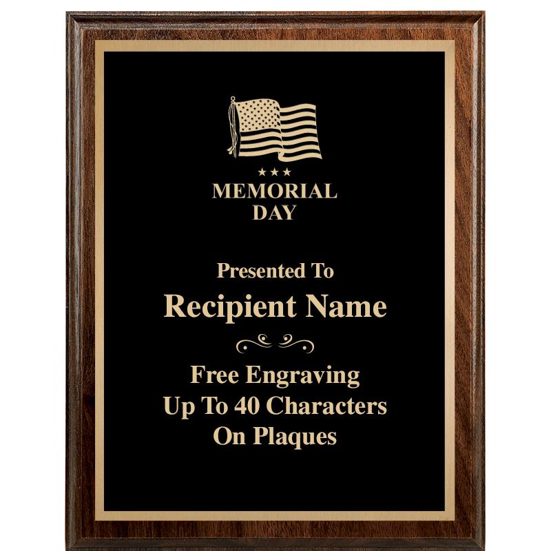 7"X9" WALNUT WOOD PLAQUE