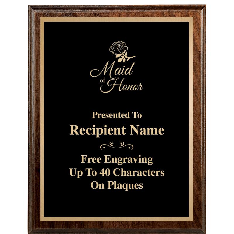 7"X9" WALNUT WOOD PLAQUE