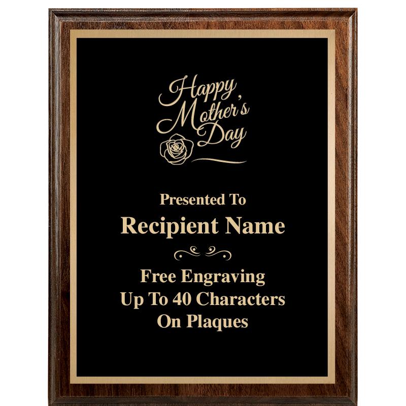 7"X9" WALNUT WOOD PLAQUE