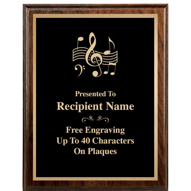 7"X9" WALNUT WOOD PLAQUE