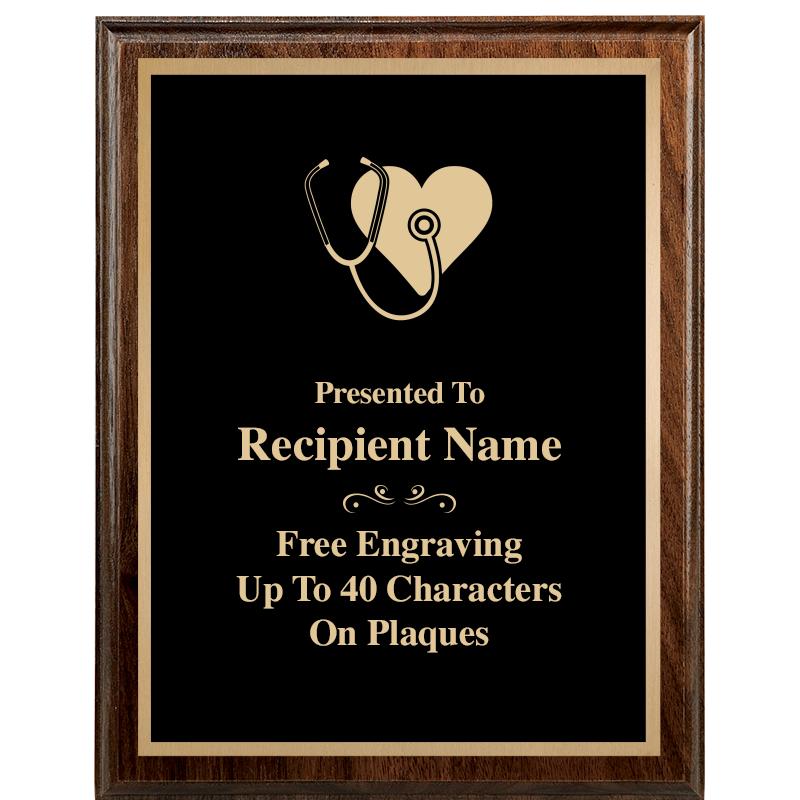 7"X9" WALNUT WOOD PLAQUE