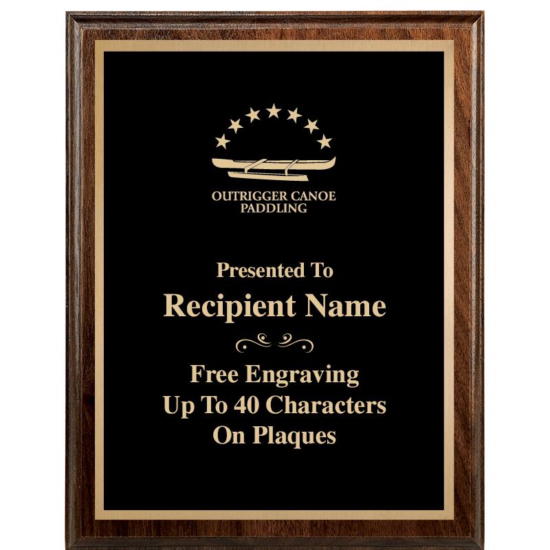 7"X9" WALNUT WOOD PLAQUE