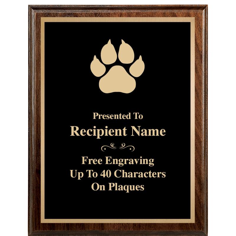 7"X9" WALNUT WOOD PLAQUE