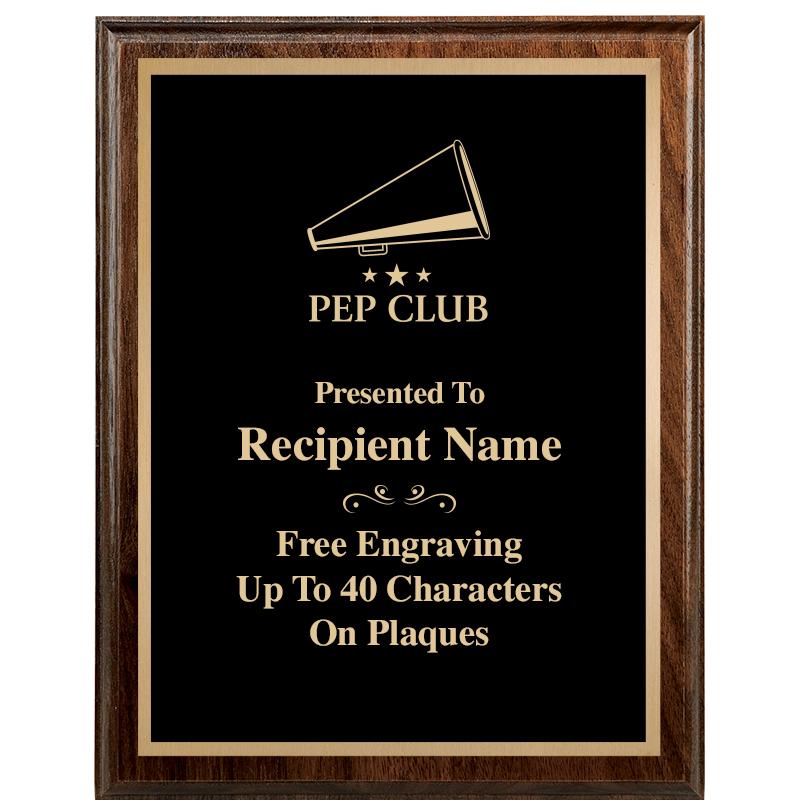 7"X9" WALNUT WOOD PLAQUE