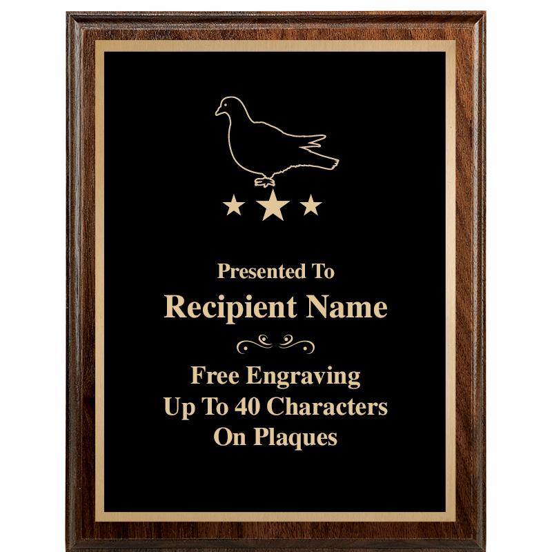 7"X9" WALNUT WOOD PLAQUE