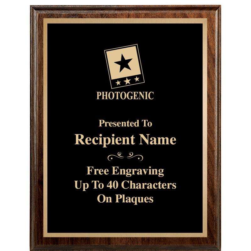 7"X9" WALNUT WOOD PLAQUE