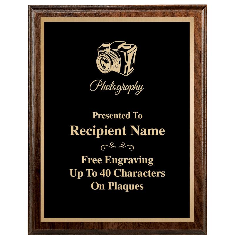 7"X9" WALNUT WOOD PLAQUE