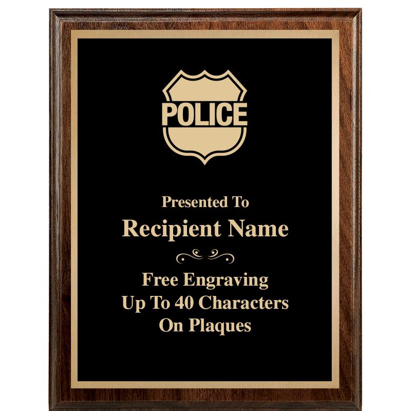 7"X9" WALNUT WOOD PLAQUE