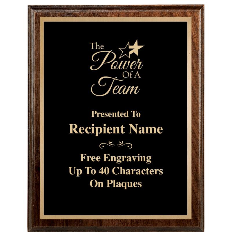 7"X9" WALNUT WOOD PLAQUE