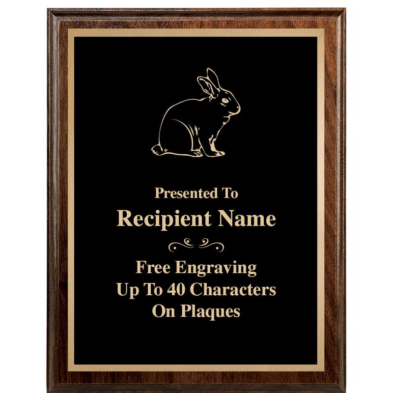 7"X9" WALNUT WOOD PLAQUE