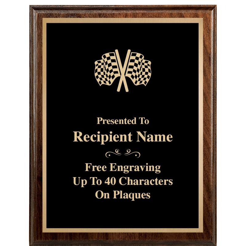 7"X9" WALNUT WOOD PLAQUE