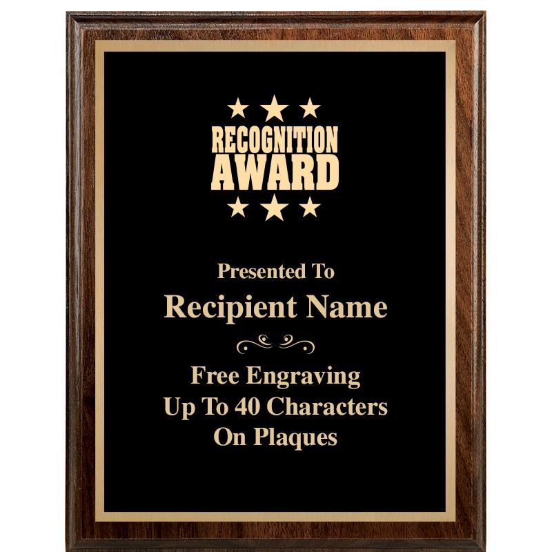 7"X9" WALNUT WOOD PLAQUE