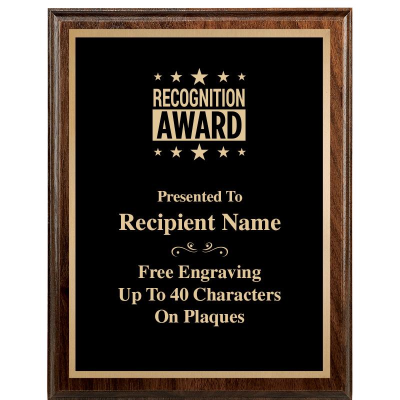 7"X9" WALNUT WOOD PLAQUE