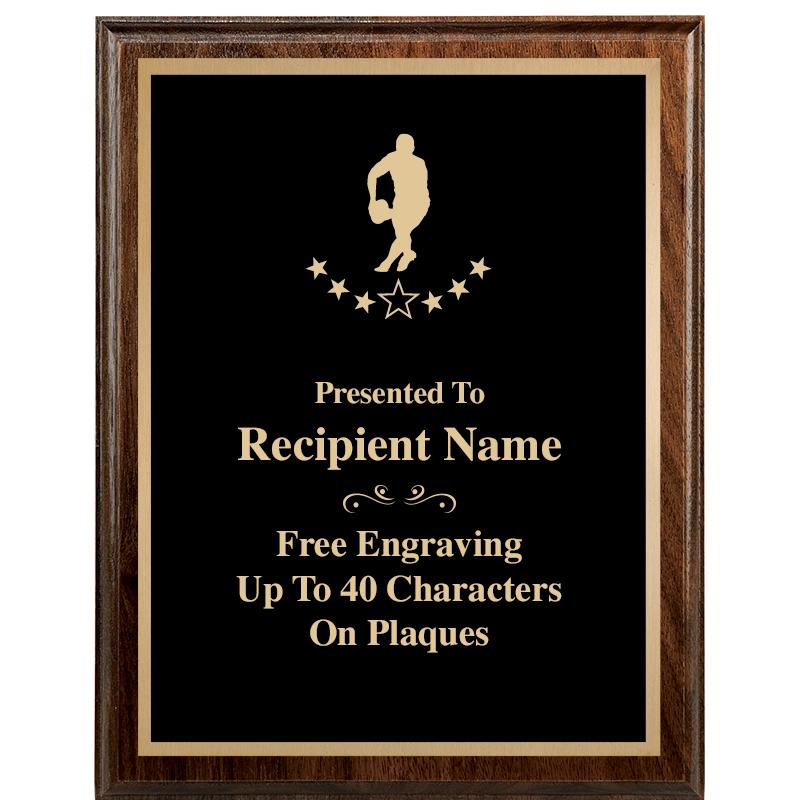 7"X9" WALNUT WOOD PLAQUE