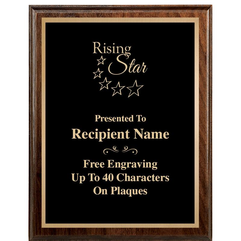 7"X9" WALNUT WOOD PLAQUE