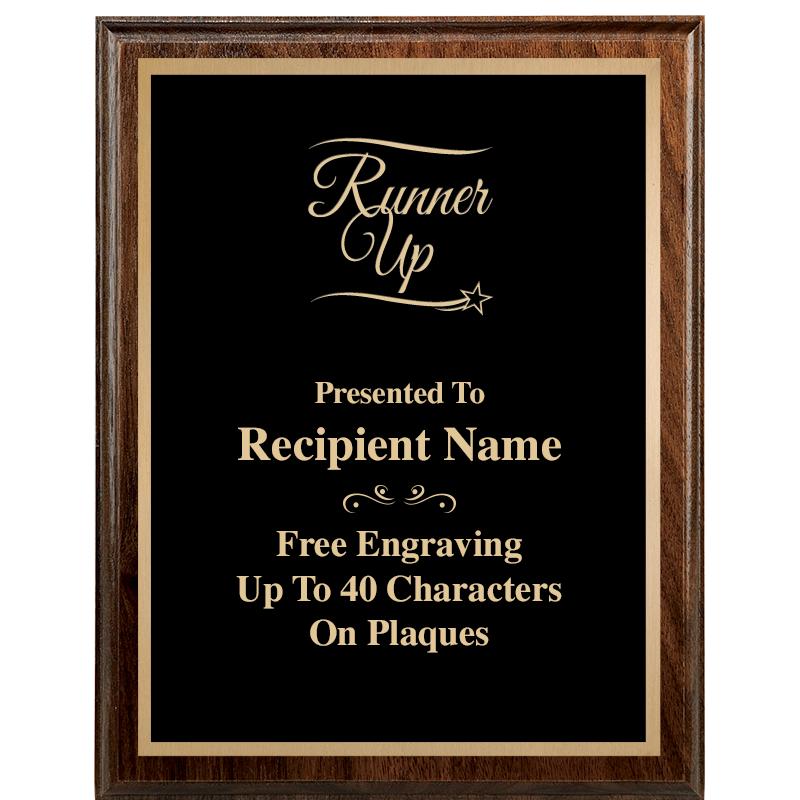 7"X9" WALNUT WOOD PLAQUE