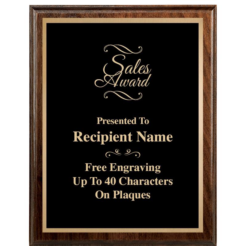 7"X9" WALNUT WOOD PLAQUE