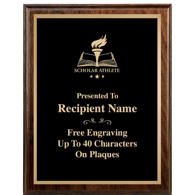 7"X9" WALNUT WOOD PLAQUE