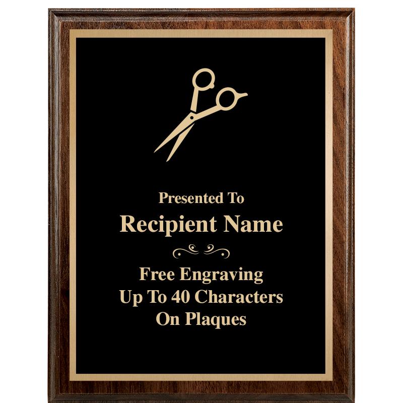 7"X9" WALNUT WOOD PLAQUE