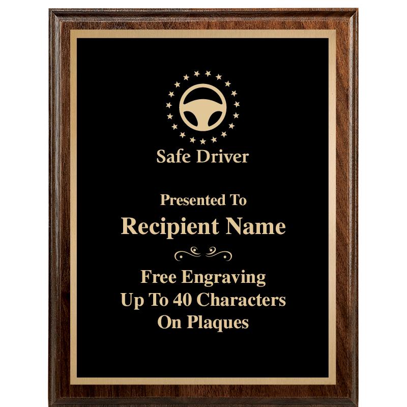 7"X9" WALNUT WOOD PLAQUE