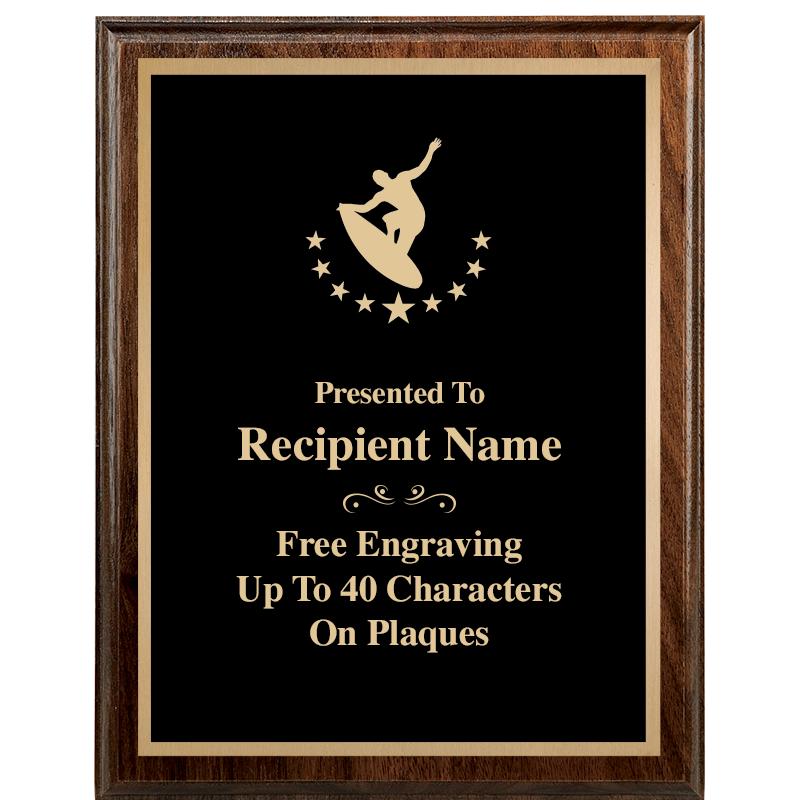 7"X9" WALNUT WOOD PLAQUE