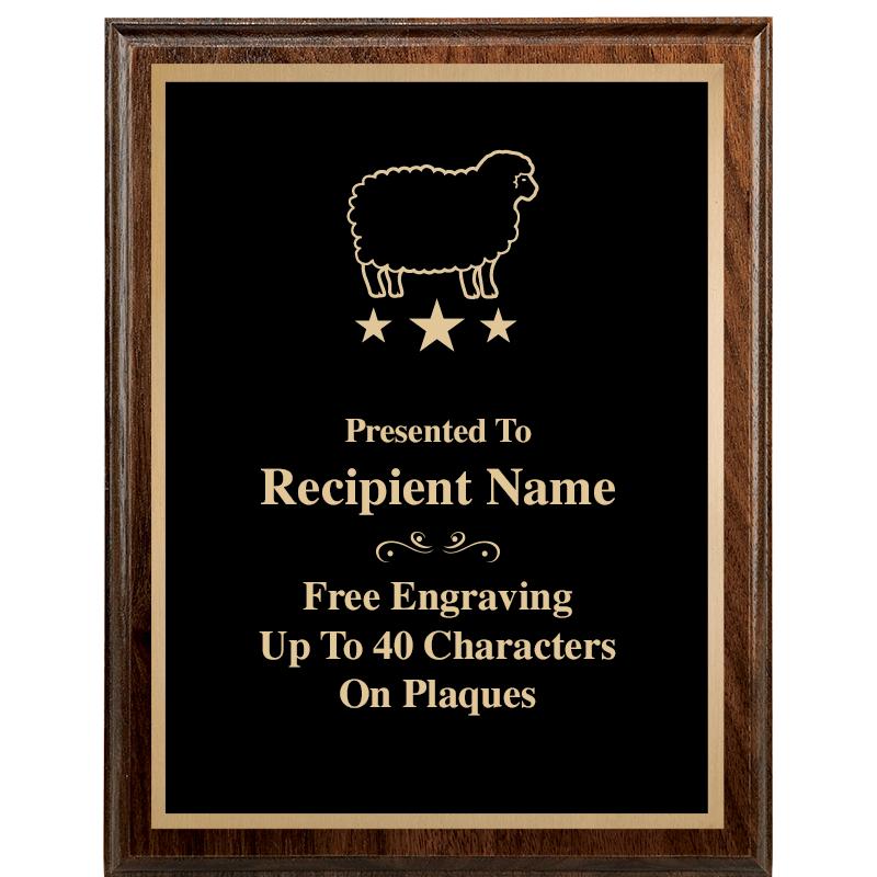 7"X9" WALNUT WOOD PLAQUE