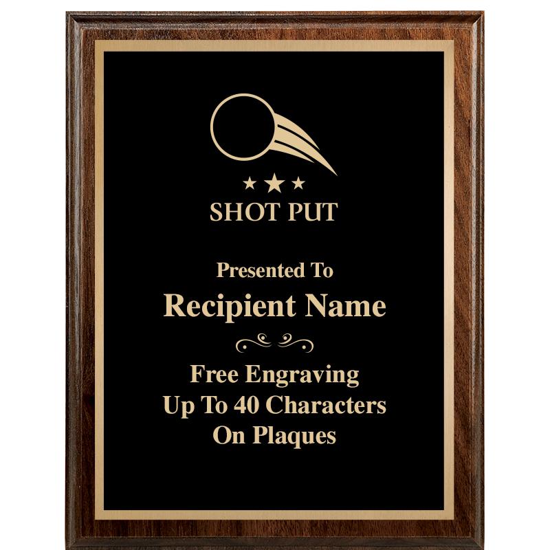 7"X9" WALNUT WOOD PLAQUE