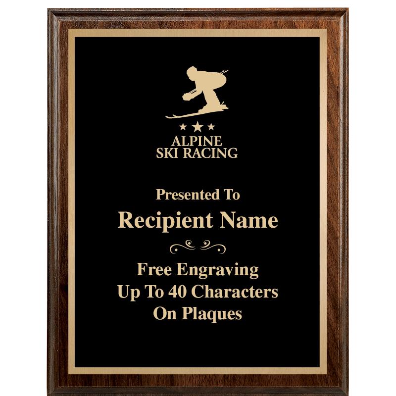 7"X9" WALNUT WOOD PLAQUE