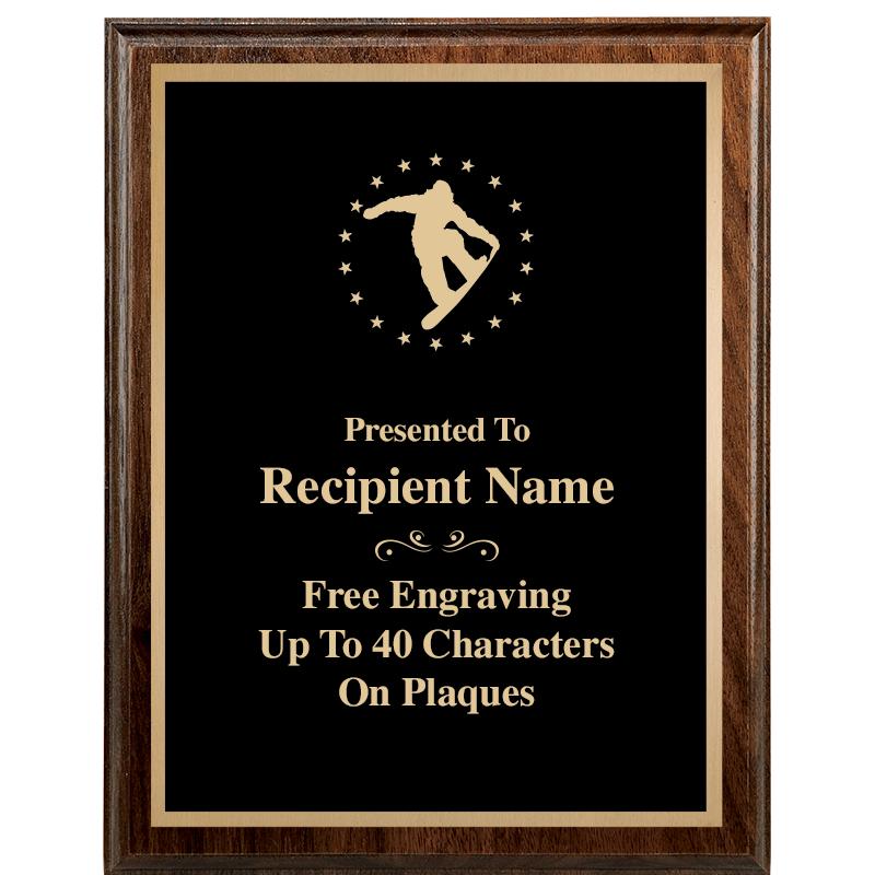 7"X9" WALNUT WOOD PLAQUE