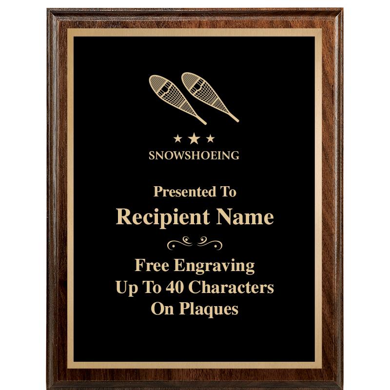 7"X9" WALNUT WOOD PLAQUE