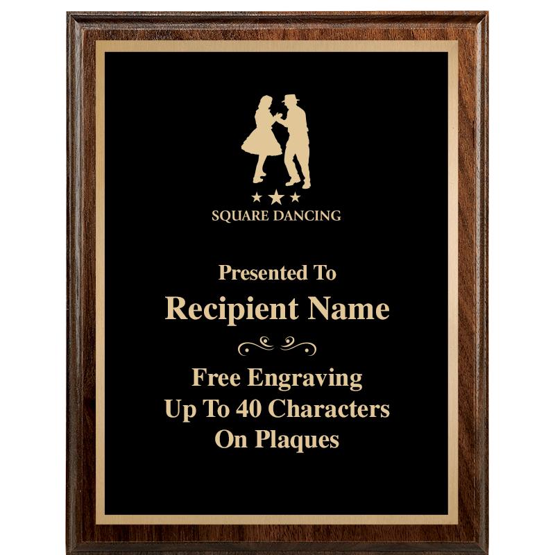 7"X9" WALNUT WOOD PLAQUE