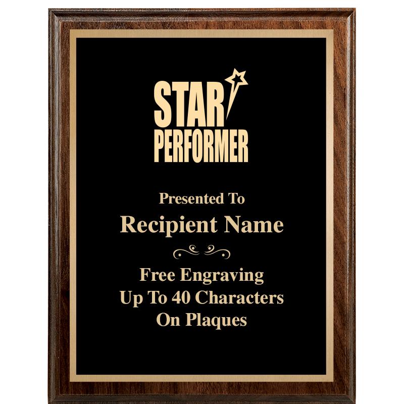 7"X9" WALNUT WOOD PLAQUE