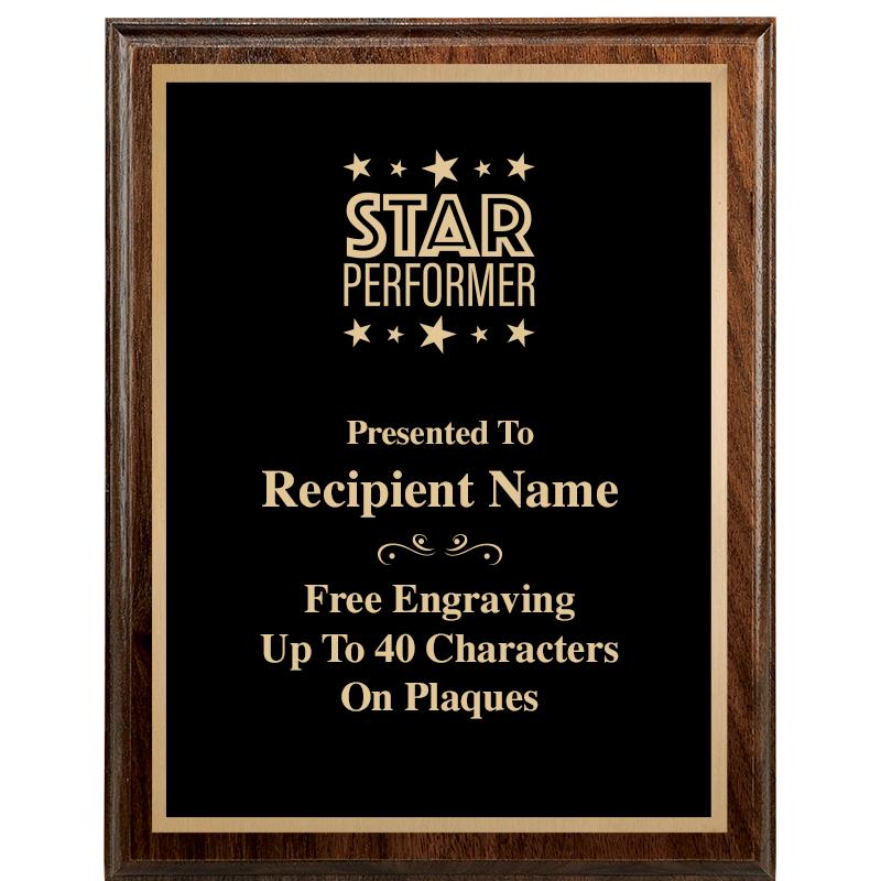 7"X9" WALNUT WOOD PLAQUE