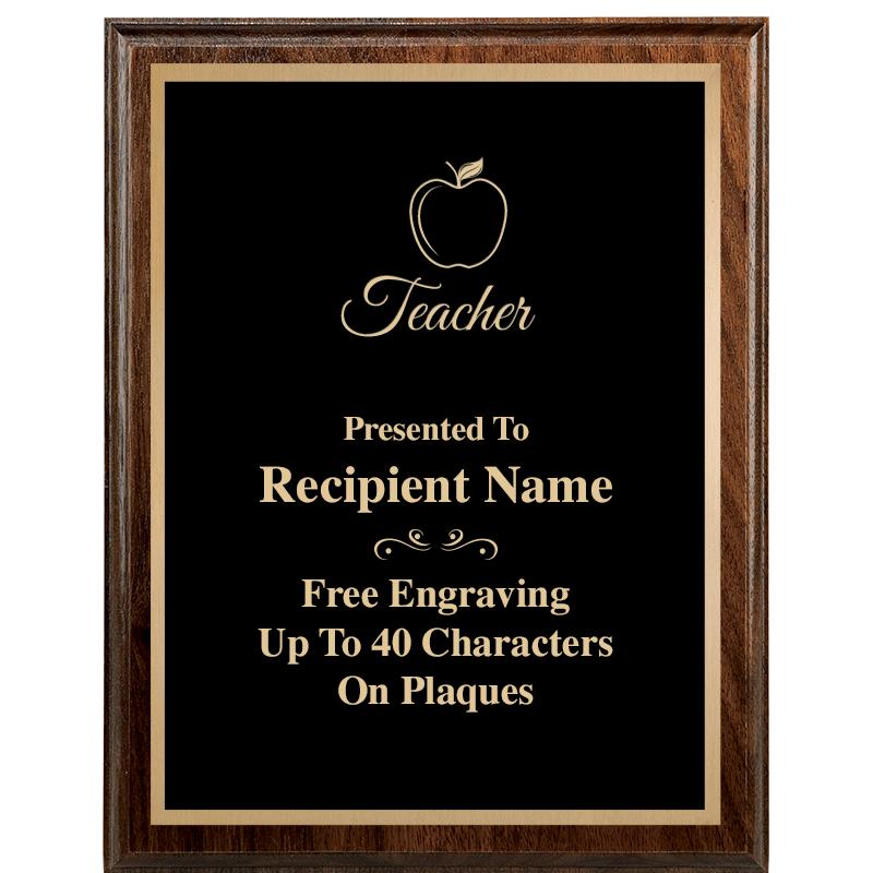7"X9" WALNUT WOOD PLAQUE