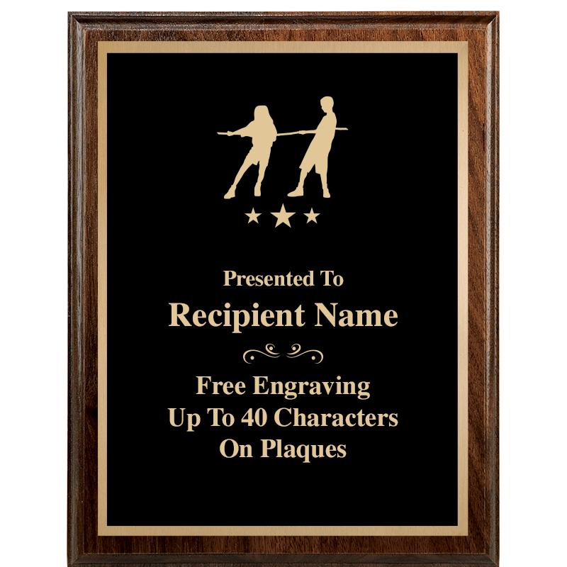 7"X9" WALNUT WOOD PLAQUE