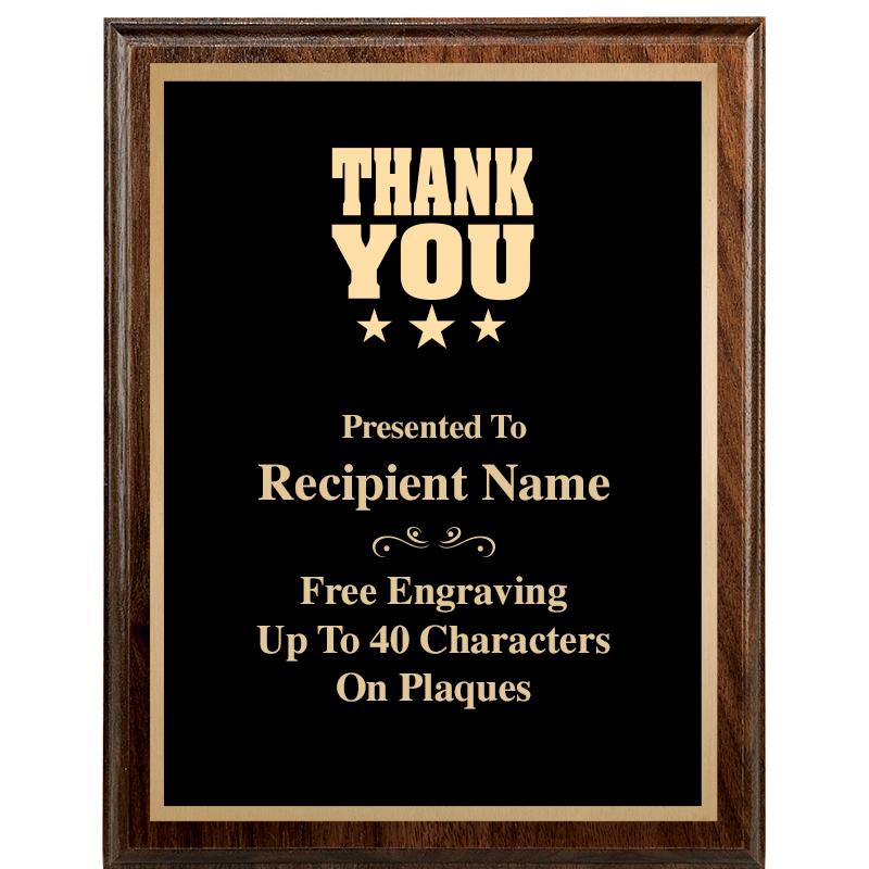 7"X9" WALNUT WOOD PLAQUE