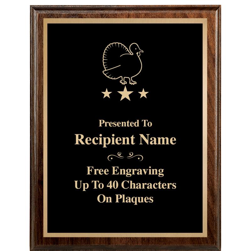 7"X9" WALNUT WOOD PLAQUE