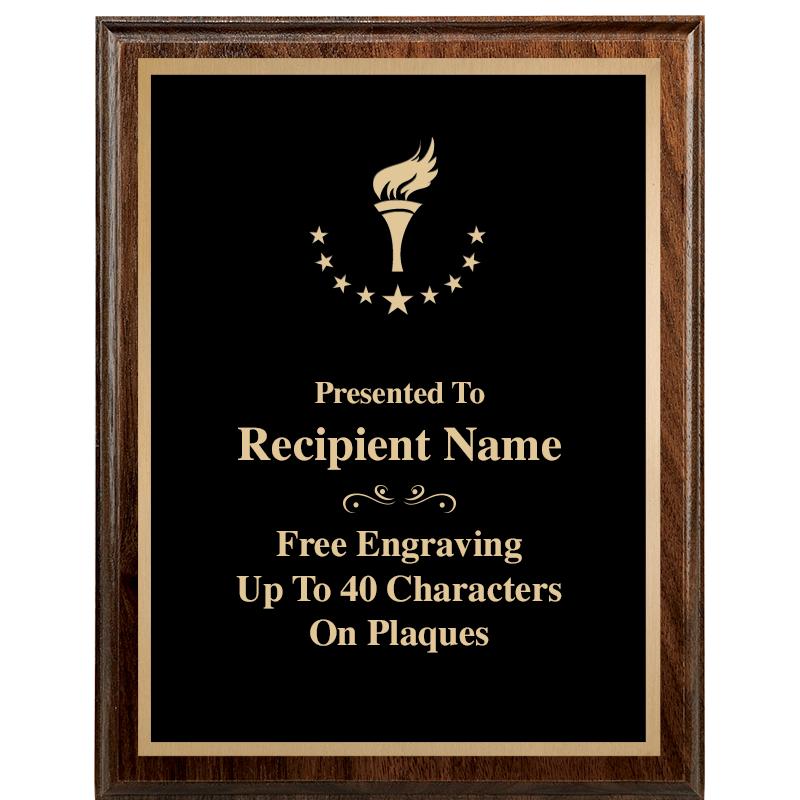 7"X9" WALNUT WOOD PLAQUE