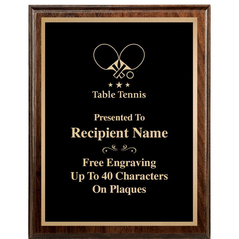 7"X9" WALNUT WOOD PLAQUE