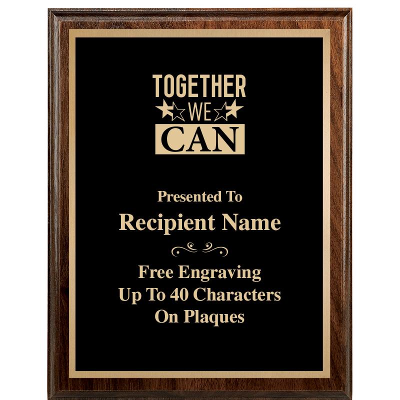 7"X9" WALNUT WOOD PLAQUE