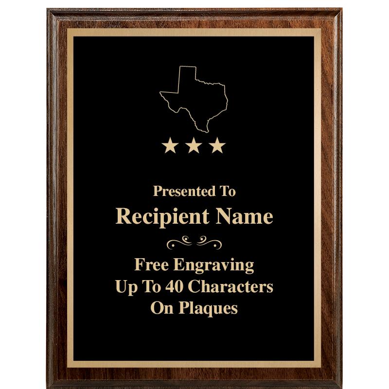 7"X9" WALNUT WOOD PLAQUE