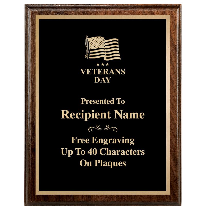 7"X9" WALNUT WOOD PLAQUE