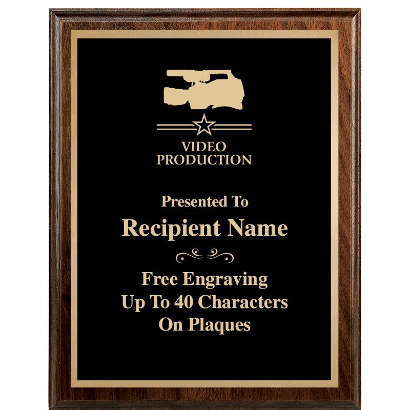 7"X9" WALNUT WOOD PLAQUE