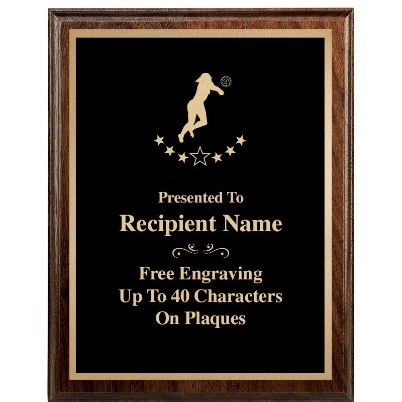 7"X9" WALNUT WOOD PLAQUE