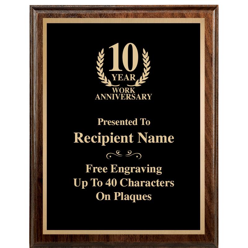 7"X9" WALNUT WOOD PLAQUE