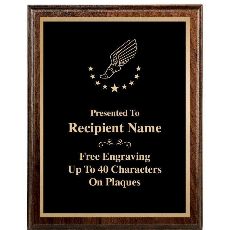 7"X9" WALNUT WOOD PLAQUE