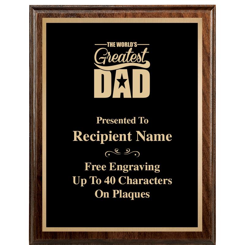 7"X9" WALNUT WOOD PLAQUE