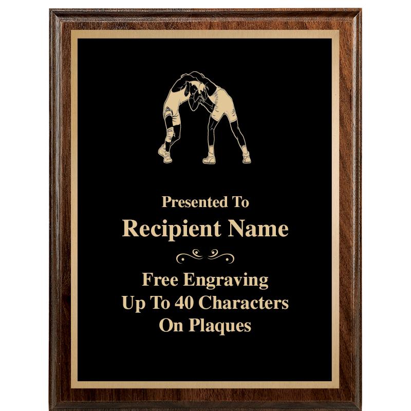 7"X9" WALNUT WOOD PLAQUE