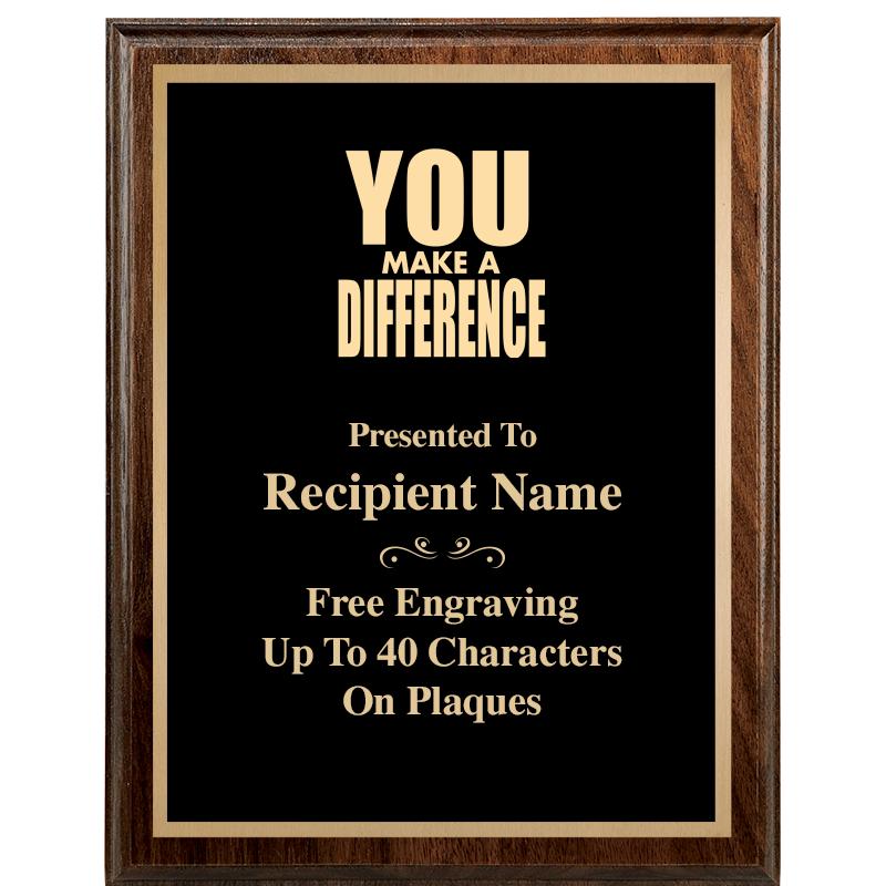 7"X9" WALNUT WOOD PLAQUE